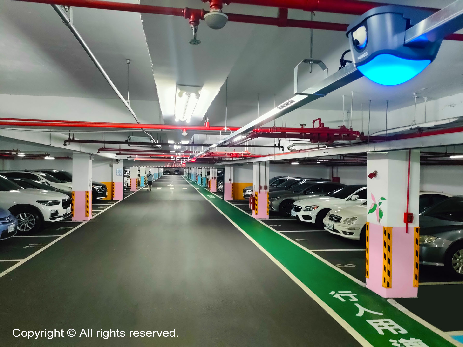 The Minsheng Park Underground Parking Lot in Banqiao, New Taipei